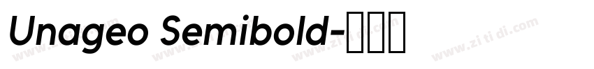 Unageo Semibold字体转换